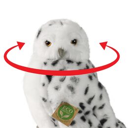 Rappa Plyšová sova/sovice sněžná s otáčející hlavou 28 cm ECO-FRIENDLY