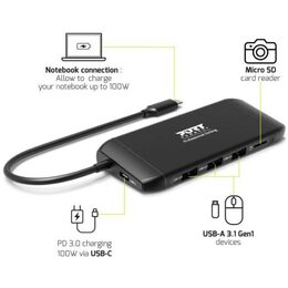 Docking station 8v1 Dual screen PORT