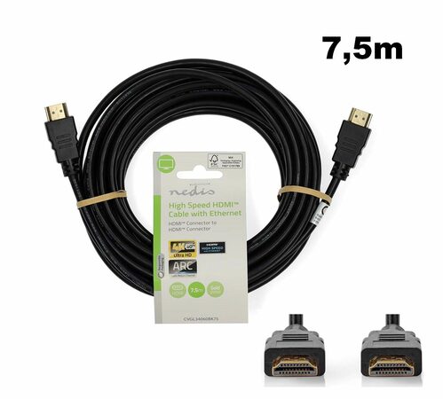 Nedis CVGL34060BK75 HDMI kabel HighSpeed 7,5m