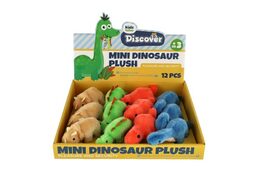 Zvířátko dinosaurus plyš 12-16cm 4 druhy 12ks v boxu 3m+