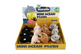 Zvířátko mořské plyš 10-12cm 4 druhy 12ks v boxu 3m+