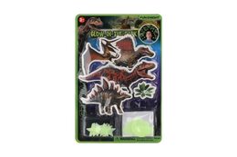 Dinosauři na zeď/strop svítící ve tmě papír/plast 2 druhy na kartě