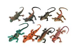 Ještěrka/Ještěr plast 20cm mix druhů 16ks v boxu