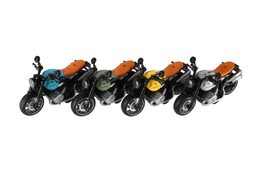 Motorka plast 13cm na zpětné natažení na baterie se světle, zvukem 4 barvy 12ks v boxu