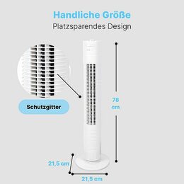 Clatronic TVL 3770 sloupový ventilátor bílý