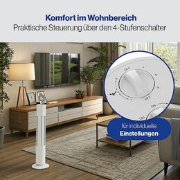 Clatronic TVL 3770 sloupový ventilátor bílý