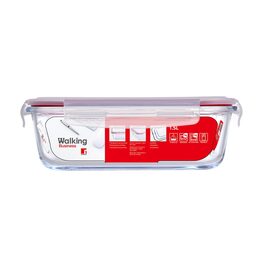 BERGNER Dóza na potraviny skleněná se zaklapovacím víkem 1,5l BG-25026-RD