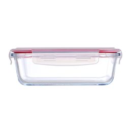 BERGNER Dóza na potraviny skleněná se zaklapovacím víkem 1,5l BG-25026-RD