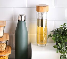 BERGNER Lahev skleněná přenosná se sítkem 350 ml BG-20135-MM