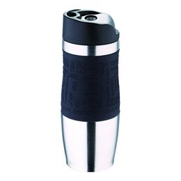 BERGNER Termohrnek s protiskluzovým úchopem 400 ml černá / nerez BG-5958-BK