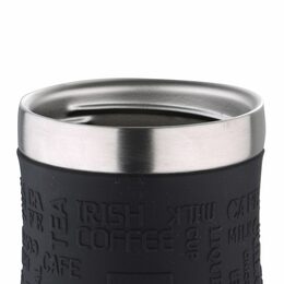 BERGNER Termohrnek s protiskluzovým úchopem 400 ml černá / nerez BG-5958-BK