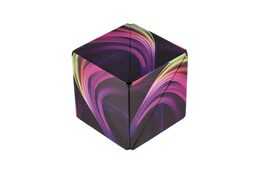 Hlavolam kostka magnetická duhová plast mix druhů v krabičce 6x6x6cm