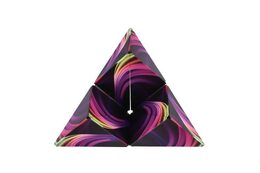 Hlavolam kostka magnetická duhová plast mix druhů v krabičce 6x6x6cm
