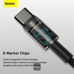 Rychlonabíjecí datový kabel Baseus Tungsten Gold 100W 1m USB-C na USB-C černý