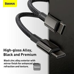 Rychlonabíjecí datový kabel Baseus Tungsten Gold 100W 1m USB-C na USB-C černý
