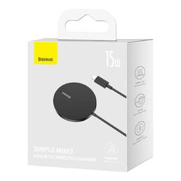 Bezdrátová nabíječka do sítě Baseus Simple Mini3 15W USB-C černá