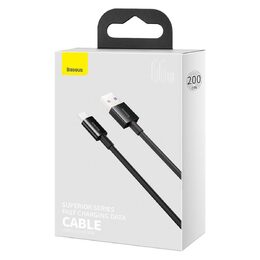 Datový kabel Baseus Superior Series USB/USB-C 66W 2m (11V 6A) černý