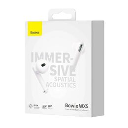 Bluetooth sluchátka Baseus Bowie WX5 bílé