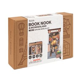 RoboTime 3D skládačka Zarážka na knihy Sakurová ulička s vínem
