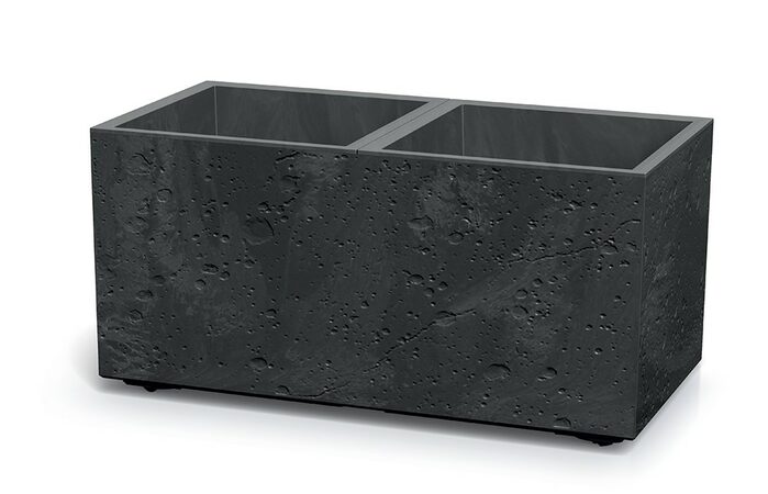 Květináč Prosperplast SIERRA CASE beton effect 77 cm černý beton