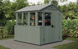 Zahradní domek Keter Potting Shed 2v1 zelený, s podlahou