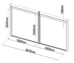 Příslušenství G21 boční markýza 3,7x2 m pro pergolu Austin