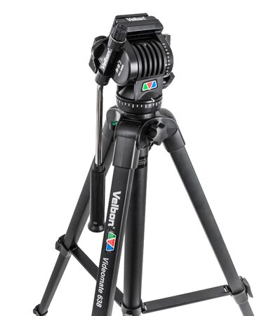 Stativ tripod Velbon Videomate 638 použitý, s hlavou PH-368 a pouzdrem