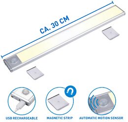 GRUNDIG LED světlo nabíjecí se senzorem pohybu 30 cm ED-223502