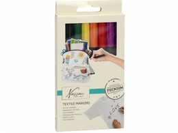 Fixy na textil vodě odolné 8ks v krabičce 9x17cm