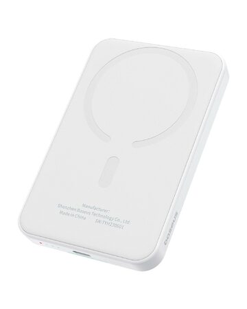 Power banka Baseus Mini s bezdrátovým nabíjením 5000 mAh 20W USB-C bílá