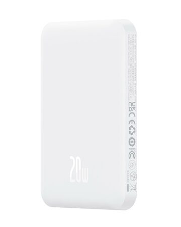Power banka Baseus Mini s bezdrátovým nabíjením 5000 mAh 20W USB-C bílá