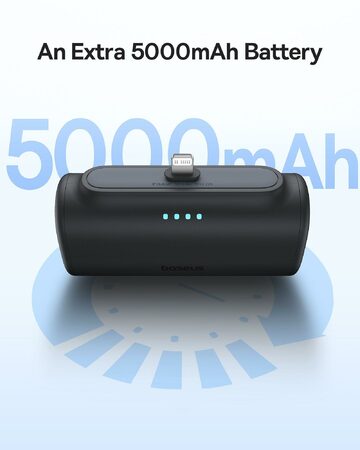 Power banka Baseus Compact 5000mAh 20W Lightning černá