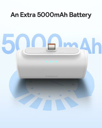 Power banka Baseus Compact 5000mAh 20W Lightning bílá