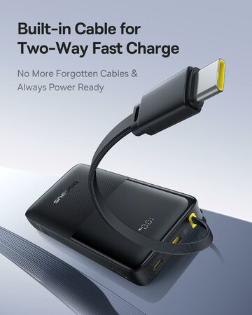 Powerbanka Baseus Bipow 2 10000mAh 20W s kabelem USB-C černá