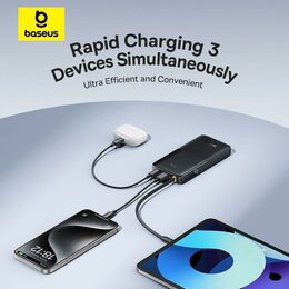 Powerbanka Baseus Bipow 2 10000mAh 20W s kabelem USB-C černá