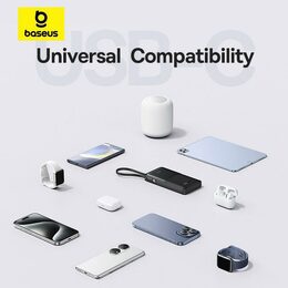 Powerbanka Baseus Bipow 2 10000mAh 20W s kabelem USB-C černá