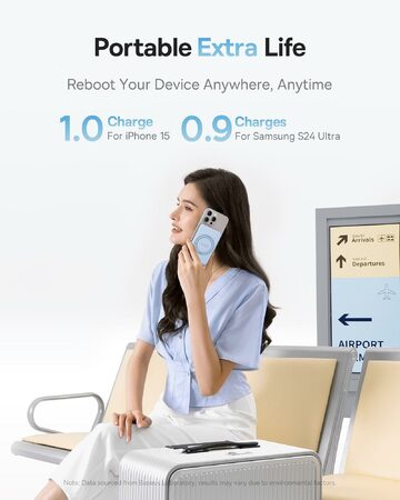 Bezdrátová powerbanka Baseus PicoGo Qi2 5000mAh, 20W modrá