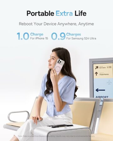 Bezdrátová powerbanka Baseus PicoGo Qi2 5000mAh, 20W růžová