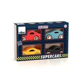 Vilac Sada 4 dřevěných autíček Super Vilacity