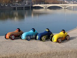 Vilac Dřevěné auto Old Sport Compet tyrkysové