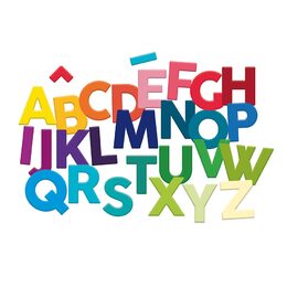 Vilac Dřevěná magnetická abeceda Velká písmena 77 ks