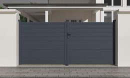 Brána G21 Orlando 350x158 cm dvoukřídlá, antracitová