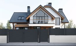 Brána G21 Orlando 350x158 cm dvoukřídlá, antracitová