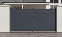Brána G21 Orlando 350x173 cm dvoukřídlá, antracitová