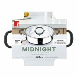 BERGNER Pánev s poklicí nerez MIDNIGHT 28 cm 3,8 litru BG-32128-MM