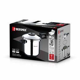 BERGNER Tlakový hrnec CRETA nerez 6 litrů, 22 cm BG-4448-MM