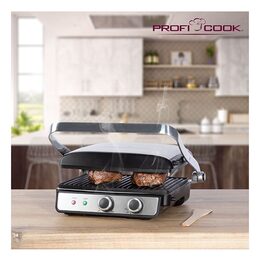 Gril ProfiCook, KG 1029 nerez, kontaktní, 2 000 W, rozkládací