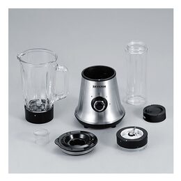 Multimixér Severin, SM 3737, 2 v 1, včetně smoothie makeru, 2 rychlosti + turbo
funkce, nerezové mixovací nože, výkonný motor, 500 W