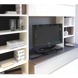 Podstavec pro TV Meliconi, 469005 Rotobridge Elite L, otočný, ocelový stojan,
police z tvrzeného skla, 360 °, nosnost 70 kg, barva černá