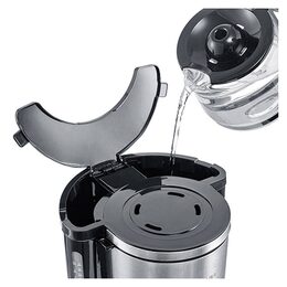 Kávovar Severin, KA 4845, nastavení aroma, provedení z nerezové oceli, výměnný
filtr 1 x 4, s uzávěrem proti odkapávání, ukazatel hladiny v